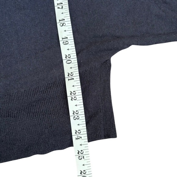 Lafayette 148 Cashmere Silk Sweater Sz M Navy Blue Slouchy Quiet Luxury Oversize - Picture 7 of 7
